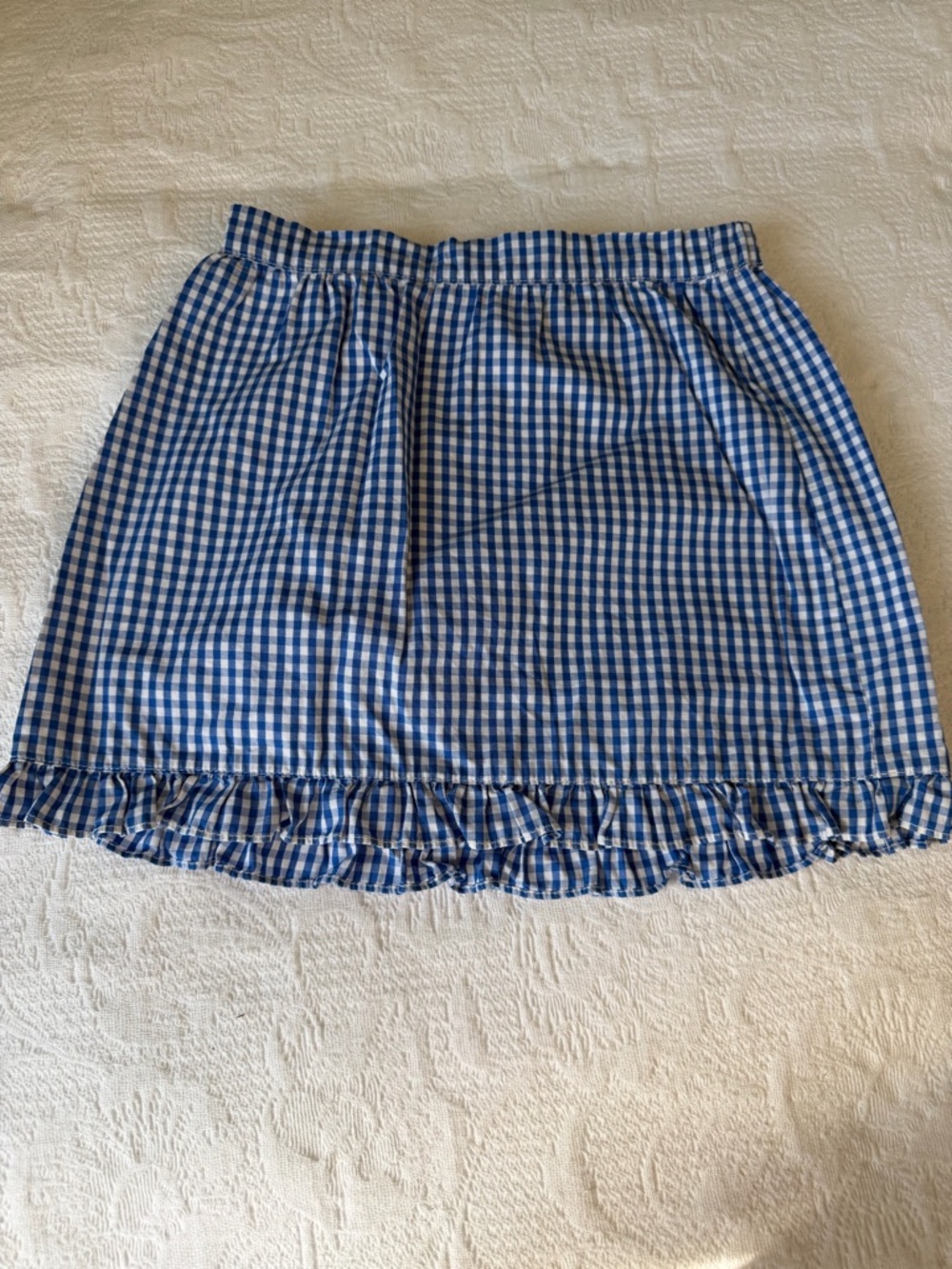 NWOT CPC Girls Size 5 Blue Gingham Ruffle Hem Skirt